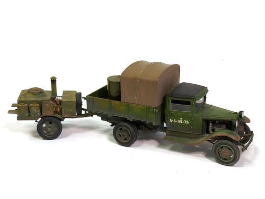 1/35 Грузовки ГАЗ-АА с полевой кухней, готовая модель авторской работы