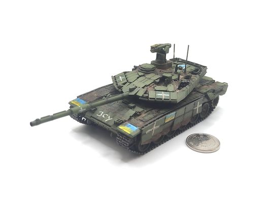 1/72 Украинский трофейный танк Т-90МС, готовая модель авторской работы