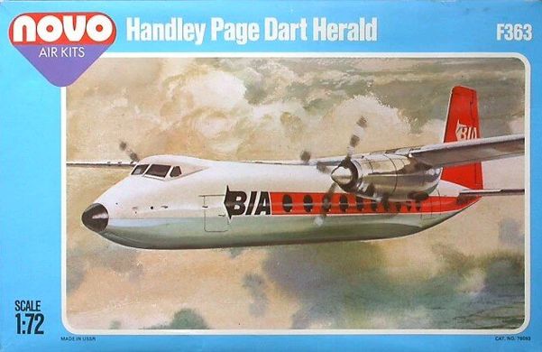 1/72 Handley Page Dart Herald "BIA" пассажирский самолет (Novo 76093) сборная модель