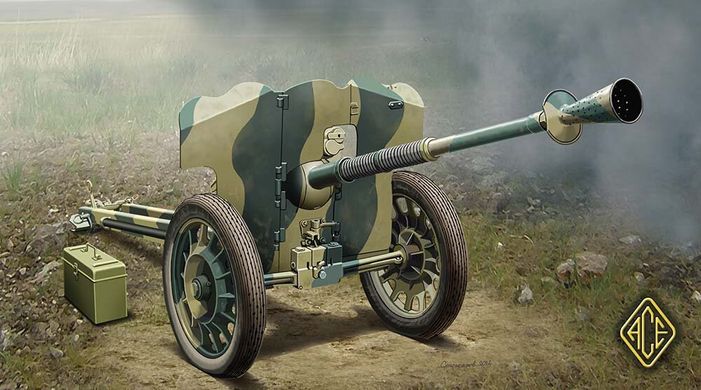 1/72 Французька 25-мм протитанкова гармата S.A.L. Mle 1937 (2.5cm Pak.113(f)) (ACE 72522), збірна модель