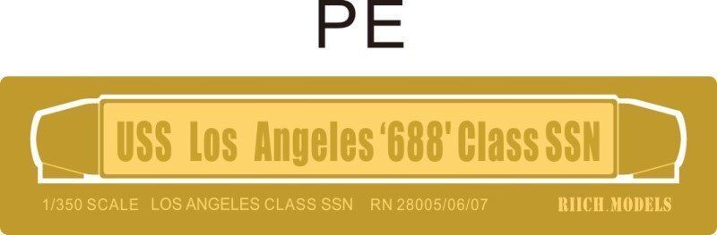 Подлодка USS Los Angeles (SSN-688, Class Flight I/688) 1:350