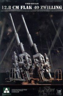 1/35 12.8 cm Flak 40 Zwilling германская зенитная установка (Takom 2023) сборная модель