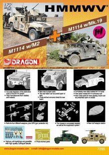HMMWV M1114 с M2 + M1114 с Mk.19 1:72