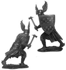 54 мм Германский рыцарь, 12 век, оловянная миниатюра (Солдатики Публия PTS-5188)