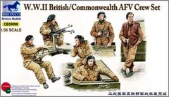 1/35 Британский экипаж военной техники Второй мировой, 6 фигур (Bronco Models CB35098), сборные пластиковые