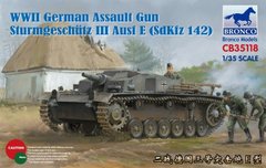 1/35 Sturmgeschutz III Ausf.E германское самоходное штурмовое орудие (Bronco Models CB-35118) сборная модель