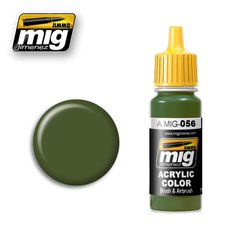 Зеленый хаки KHS 5146 / RLM 83, 17 мл (Ammo by Mig A.MIG-056 Green khaki) акриловая краска