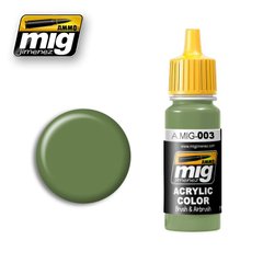 Желто-зеленый RAL 6011 / FS 34227, 17 мл (Ammo by Mig A.MIG-003 Resedagrun) акриловая краска