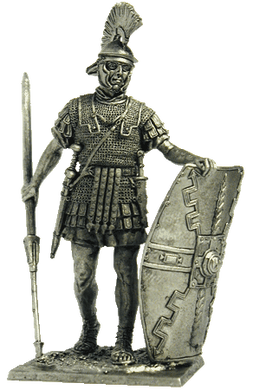 54 мм Римский легионер, 1 век н. э. (EK Castings A-147), коллекционная оловянная миниатюра