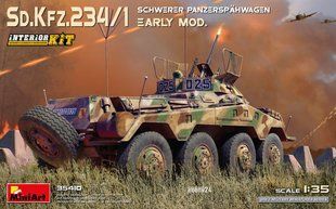 1/35 Бронеавтомобиль&nbsp;Sd.Kfz.234/1 ранней модификации, серия Interior Kit с интерьером (MiniArt 35410), сборная модель