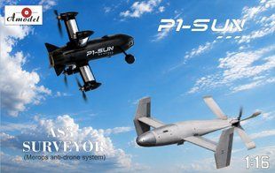 1/16 Дрони-перехоплювачі&nbsp;P1-Sun "Пісюн" та&nbsp;AS3 Surveyor, дві моделі (Amodel 16001), збірні пластикові