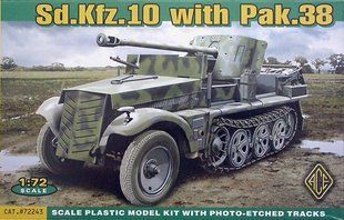 1/72 Sd.Kfz.10 з гарматою PaK-38 (ACE 72243), збірна модель