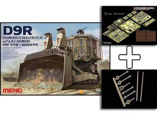 1/35 Комплект: бульдозер D9R с травлением Voyager и металлической гидравликой (Meng Model SS-010), сборная модель