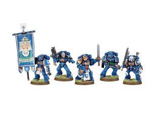 Space Marine Command Squad, 5 мініатюр Warhammer 40k (Games Workshop 48-17), збірні пластикові, без коробки