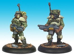 Urban War and Metropolis Viridians - Marine Veterans Firing (2 figures) - URBM-13133