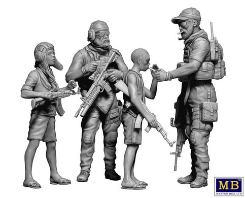 1/35 Набір фігур "Сучасні військові конфлікти", 4 збірних мініатюри (Master Box 35200), пластик