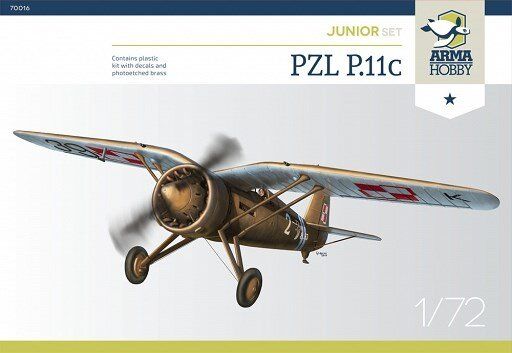 1/72 PZL P.11c польський винищувач, серія Junior Set (Arma Hobby 70016) збірна модель