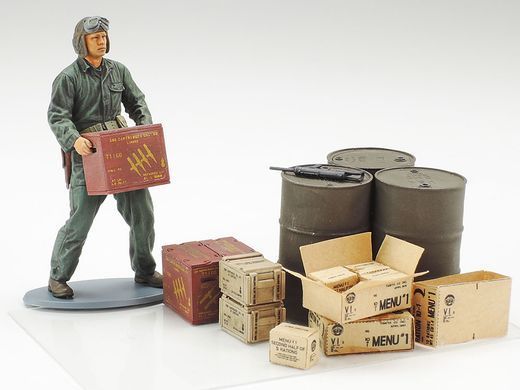 1/35 Картонні ящики та коробки US 10-in-1 Ration Cartons, Друга світова (Tamiya 12689), друк на папері