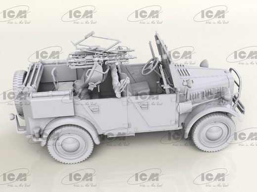 1/35 le.gl.Einheitz-Pkw Kfz.4 німецький легкий зенітний автомобіль (ICM 35584), збірна модель