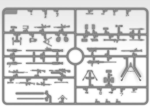 1/35 Піхотне озброєння та шеврони Збройних Сил України (ICM 35749), збірне пластикове