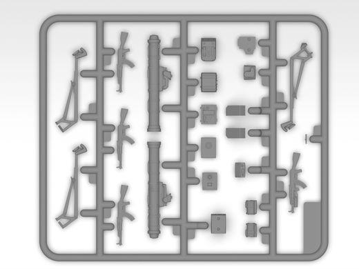 1/35 Піхотне озброєння та шеврони Збройних Сил України (ICM 35749), збірне пластикове