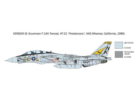 1/72 F-14A Tomcat американский самолет (Italeri 1414) сборная модель