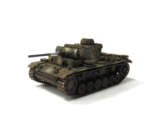 1/72 Німецький танк Pz.Kpfw.III Ausf.L #615 (авторська робота), готова модель