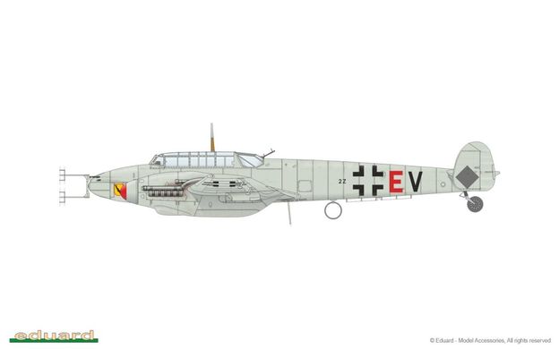 1/48 Messerschmitt Bf-110F німецький винищувач, серія ProfiPACK (Eduard 8207), збірна модель