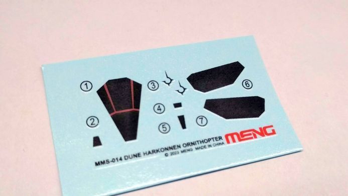 1/230 Орнітоптер Харконенів із фільму Дюна, складання без клею (Meng Model MMS014 Dune Harkonnen Ornithopter), збірна модель