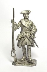 54 мм Капрал армейской пехоты 1708-20 гг.. Россия, оловянная миниатюра (EK Castings R282)
