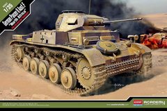 1/35 Pz.Kpfw.II Ausf.F німецький танк, Північна Африка (Academy 13535), збірна модель