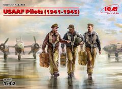 1/32 Пілоти ВПС США 1941-45 років, 3 фігури (ICM 32104), збірні пластикові