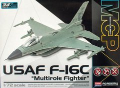 1/72 F-16C Fighting Falcon. Збірка без клею. Кольоровий пластик (Academy 12541) збірна модель