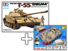 1/35 Танк Т-55 Енігма + металевий ствол + багато фототравління (Tamiya 35324 + Aber EVS06), збірна модель