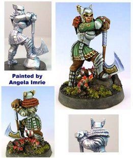 HassleFree Miniatures - Liberty, armoured axewoman. - HF-HFH005