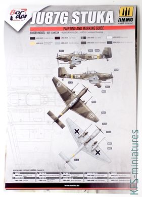 1/35 Junkers Ju-87G1/G2 Stuka германский пикирующий бомбардировщик (Border Model BF002), сборная модель