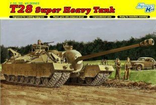 1/35 T-28 (прототип) американский сверхтяжелый танк (Dragon 6750) сборная модель