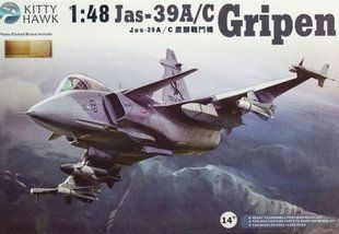 1/48 Saab JAS 39A/C Gripen реактивний винищувач (Kitty Hawk 80117), збірна модель