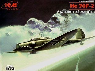 1/72 Heinkel He-70F-2 германский самолет-разведчик (ICM 72232), сборная модель