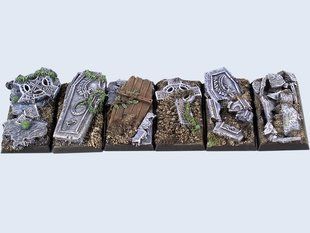 MicroArt Studio Bases - Graveyard Bases, Cavalry 25x50mm (4) - MNART-BB08S04A