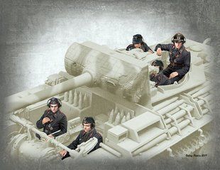 1/35 Германские танкисты 1944-45 гг., 5 фигур (Master Box 35201), сборные пластиковые