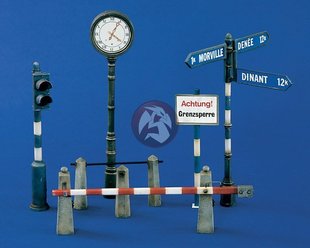 1/35 Уличные аксессуары (Verlinden 875 Street and Road Accessories), сборные смоляные