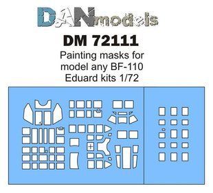 1/72 Покрасочные маски для Messerschmitt Bf-110, для моделей Eduard (DANmodels DM 72111)