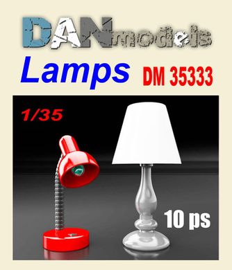 1/35 Аксессуары для моделизма: настольные лампы, 10 штук (DAN Models DM35333 Lamps), 3D-печать