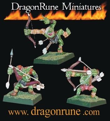 DragonRune Miniatures - Goblin Foot Archers - DRGNRN-DR-443