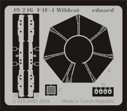 1/48 Фототравление для F4F-4 Wildcat, для моделей Tamiya (Eduard 49246)