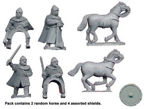 Темные века (Dark Ages) - Saxon Personalities Harold and Tostig (2 foot, 2 Mtd) - Crusader Miniatures NS-CM-DAS010