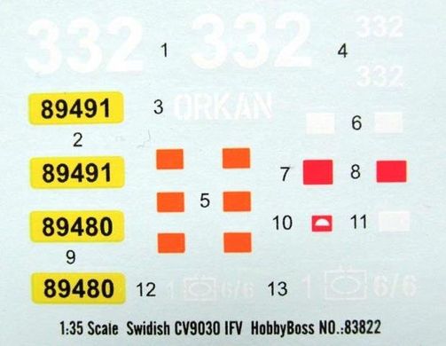 1/35 CV9030 шведская БМП (HobbyBoss 83822) сборная модель