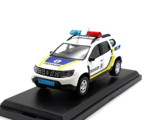 1/43 Автомобіль Dacia Duster&nbsp;"Поліція", готова модель на підставці