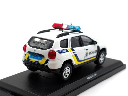 1/43 Автомобіль Dacia Duster&nbsp;"Поліція", готова модель на підставці